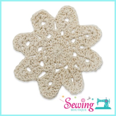 LACE - CROCHET-CIRCLE PETAL-COTTON(CREAM)